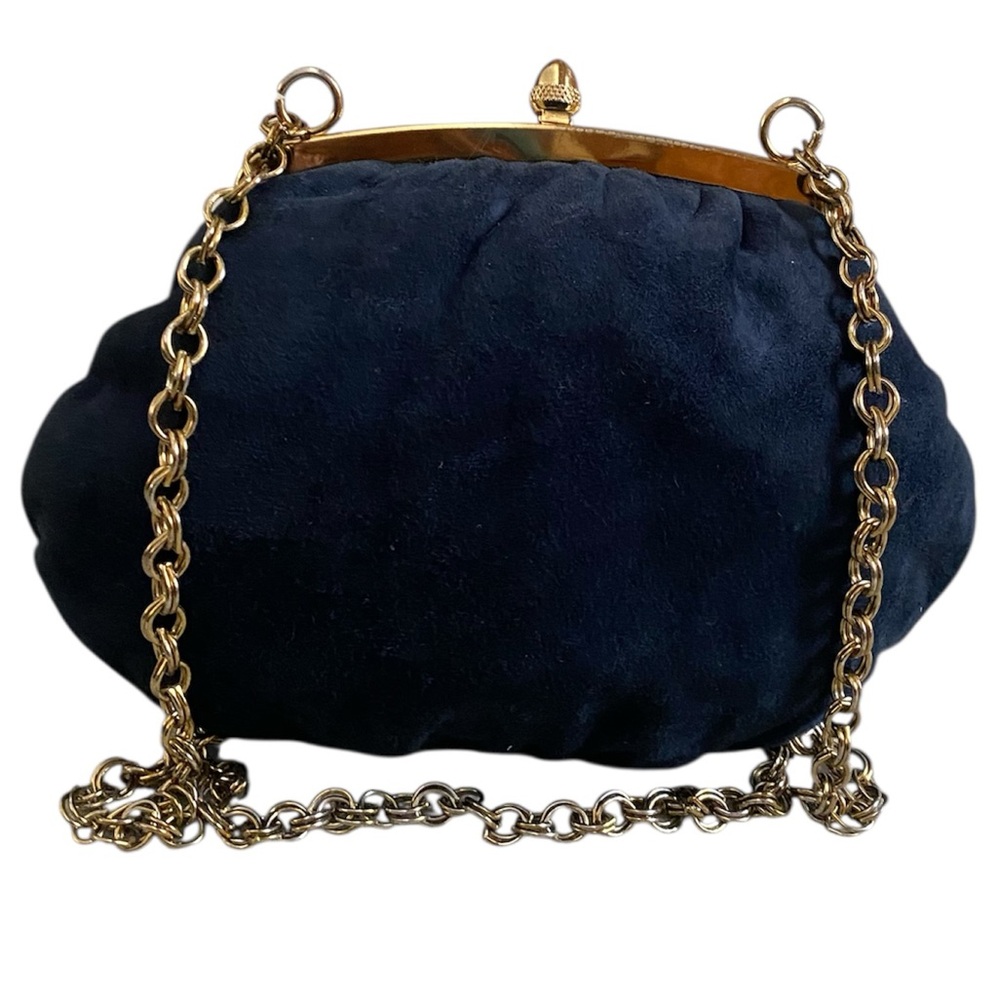 IDEAL vintage navy velvet evening purse